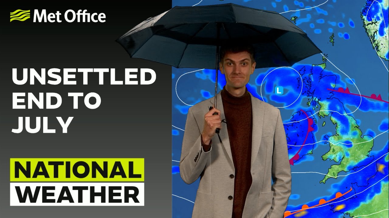 30/07/23 Rain moving further northeast Evening Weather Forecast UK