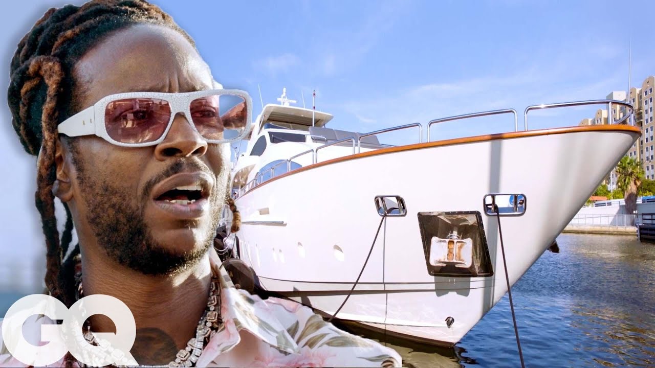 2 Chainz Checks Out a $15,000,000 Super Yacht with a Jet Ski Garage ...