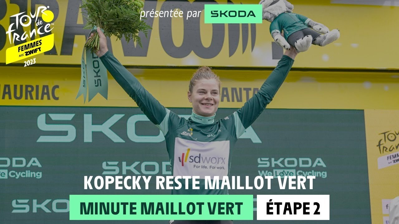 Škoda Green Jersey Minute Stage 2 Tour de France Femmes avec Zwift