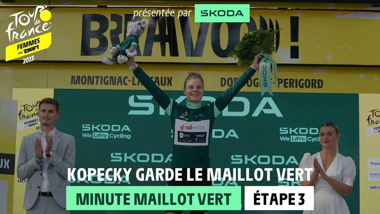Škoda Green Jersey Minute Stage 3 Tour de France Femmes avec Zwift