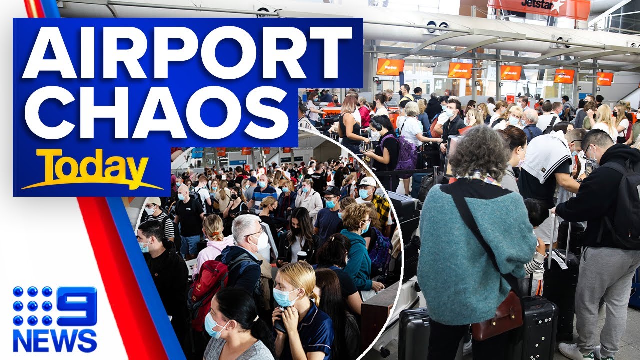 Airport chaos as flight cancellations hit east coast | 9 News Australia