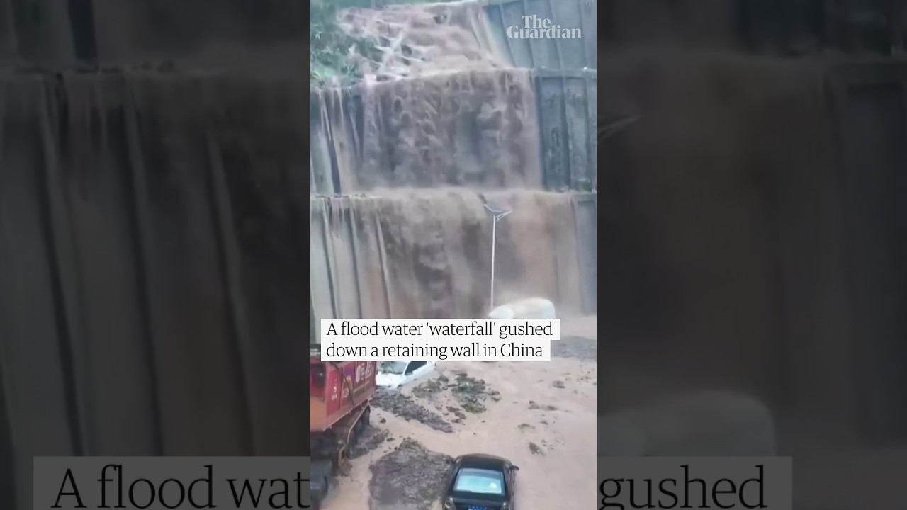 Flooding Causes Waterfall In Chongqing In China The Global Herald