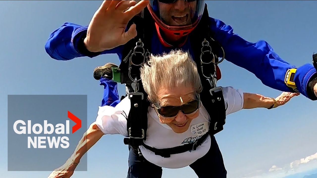 BC woman celebrates 99th birthday skydiving with great-grandson - The ...