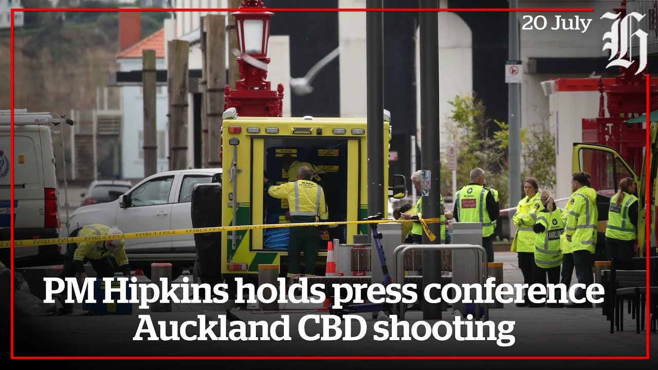 PM Hipkins holds press conference Auckland CBD shooting