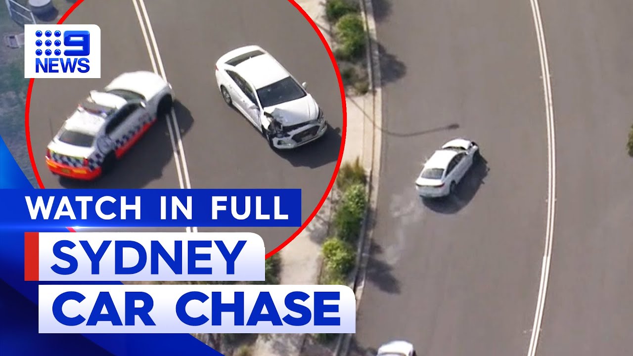 Watch High Speed Car Chase Across Sydney Ends In Violent Crash 9 News
