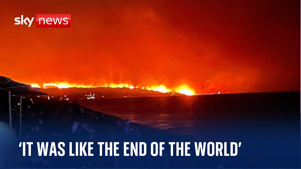 Rhodes Wildfires 'It was like the end of the world' British tourist