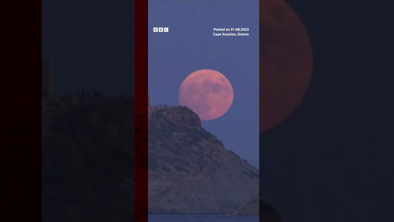A rare blue supermoon lit up skies all around the world. #Shorts # ...