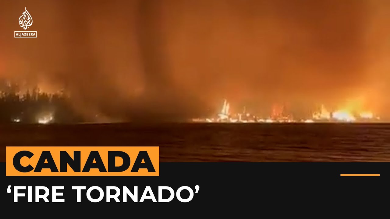 Rare ‘fire tornado’ forms during wildfire at Canadian lake - The Global ...