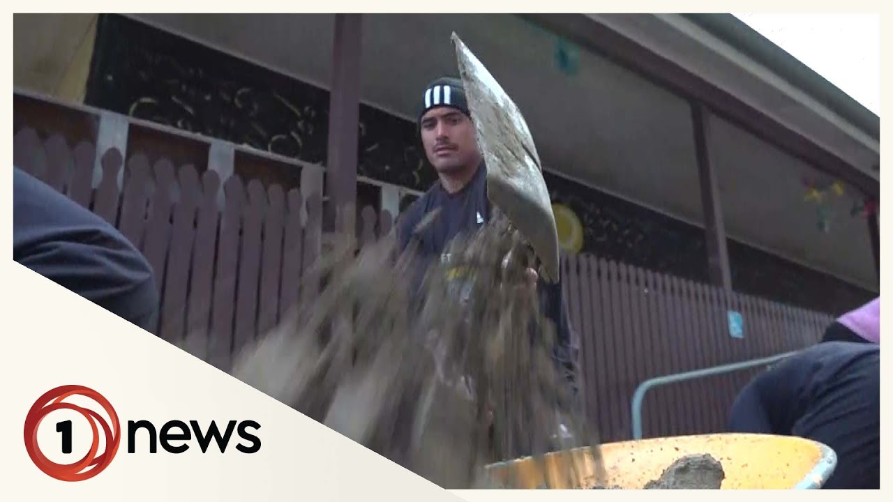 All Blacks help clean up flood-affected Hawke’s Bay marae