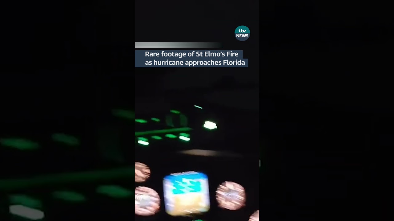 Rare footage of St Elmo’s Fire as hurricane approaches Florida # ...