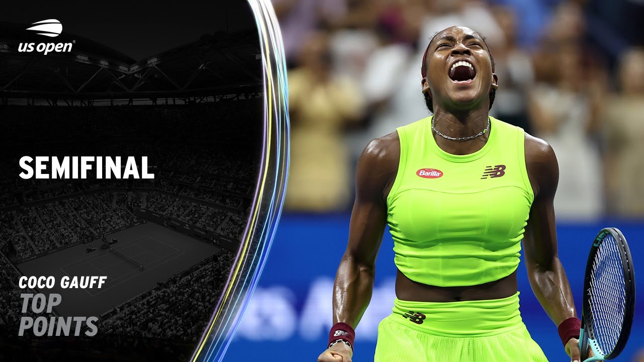 Coco Gauff Top Points vs. Karolina Muchova 2023 US Open Semifinal
