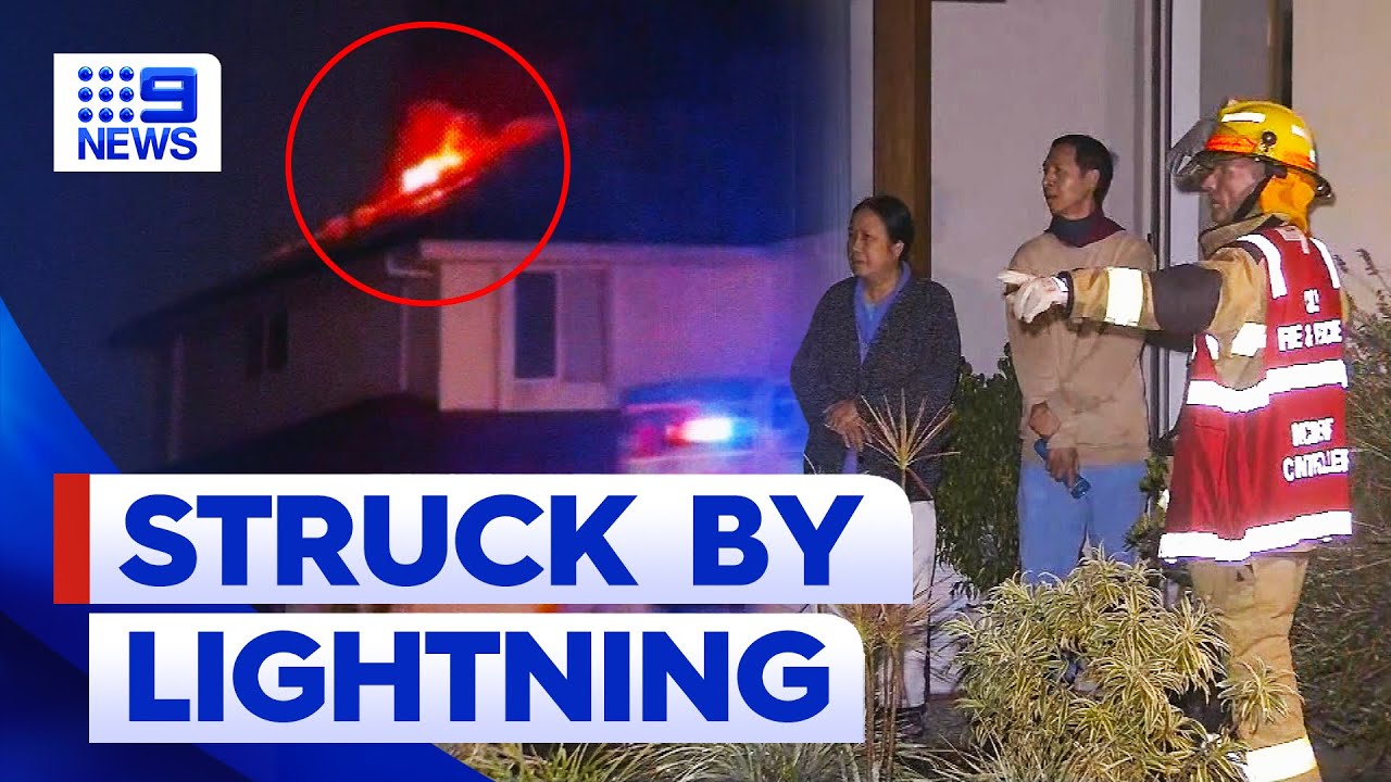 Home struck by lightning as storms swept across Brisbane 9 News