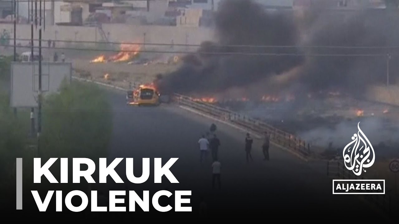 Curfew in Iraq s Kirkuk after unrest at rival protests by Arabs Kurds