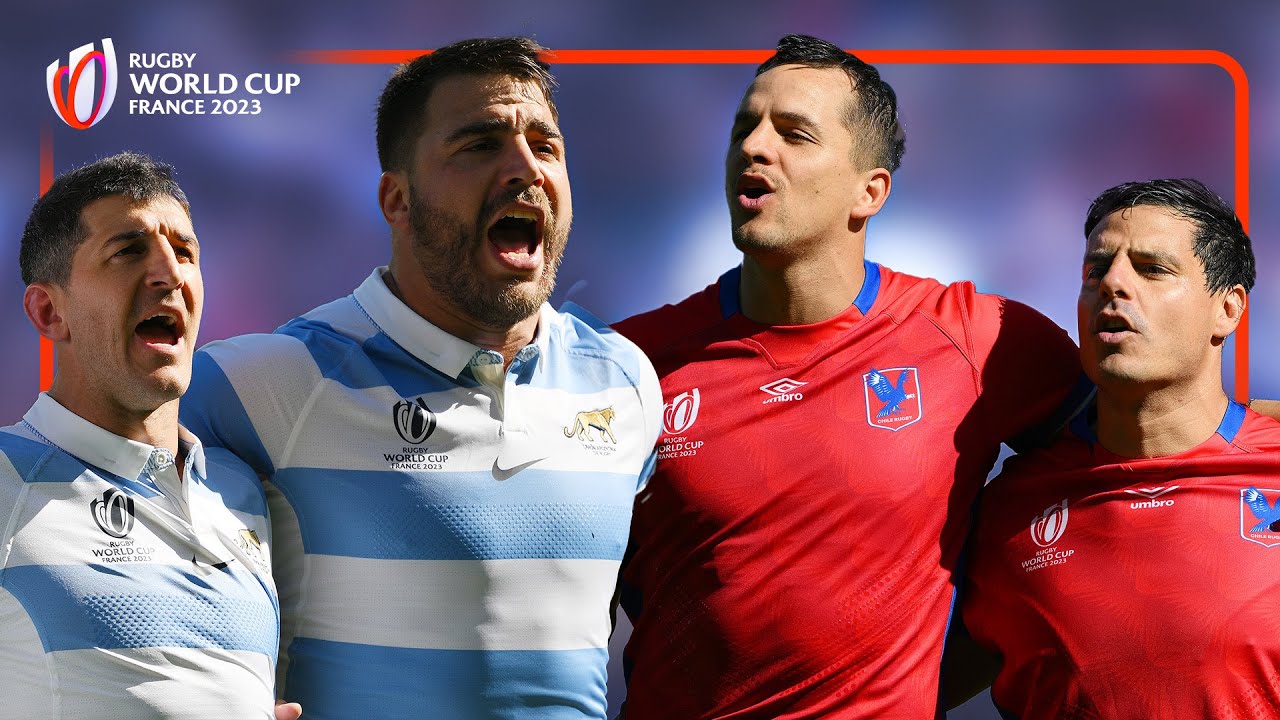 Emotional anthems in South American derby | Argentina v Chile | Rugby ...