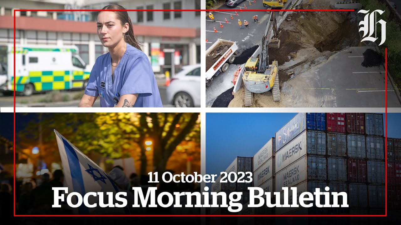 New Zealanders trapped in Israel, nurses' pay rise frustration and sinkhole repairs