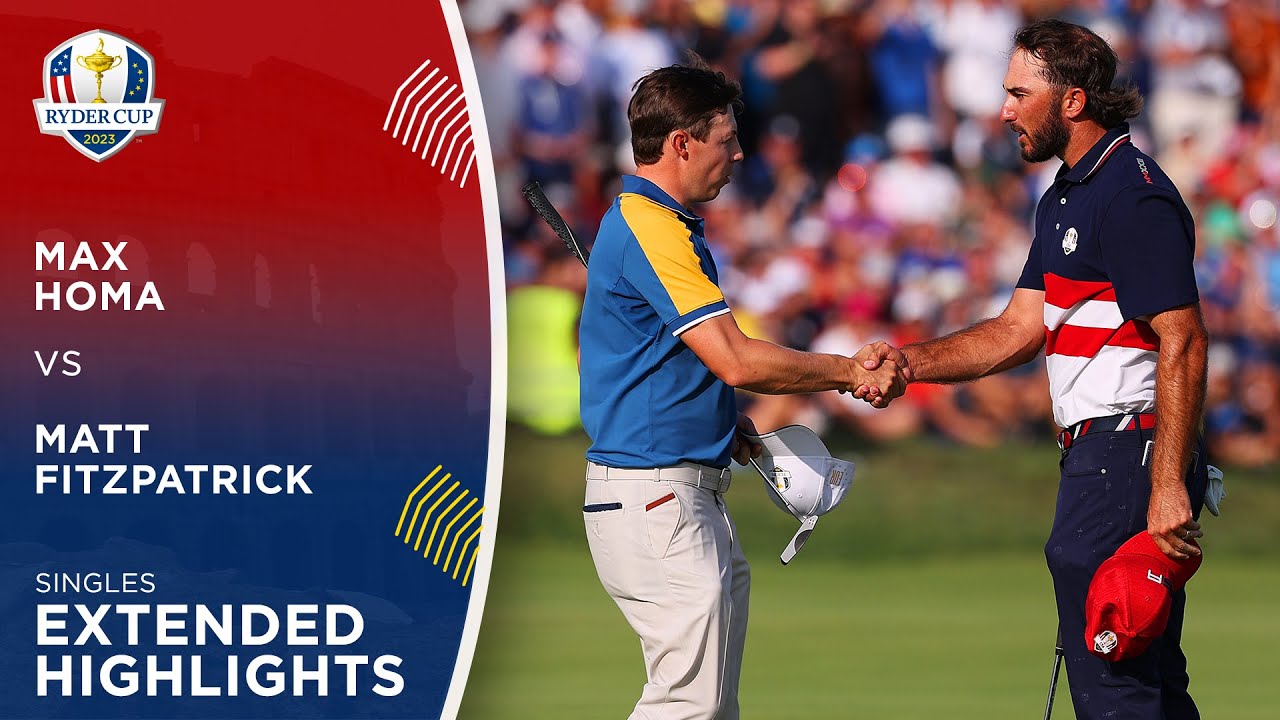 Max Homa vs Matt Fitzpatrick Extended Highlights 2023 Ryder Cup The