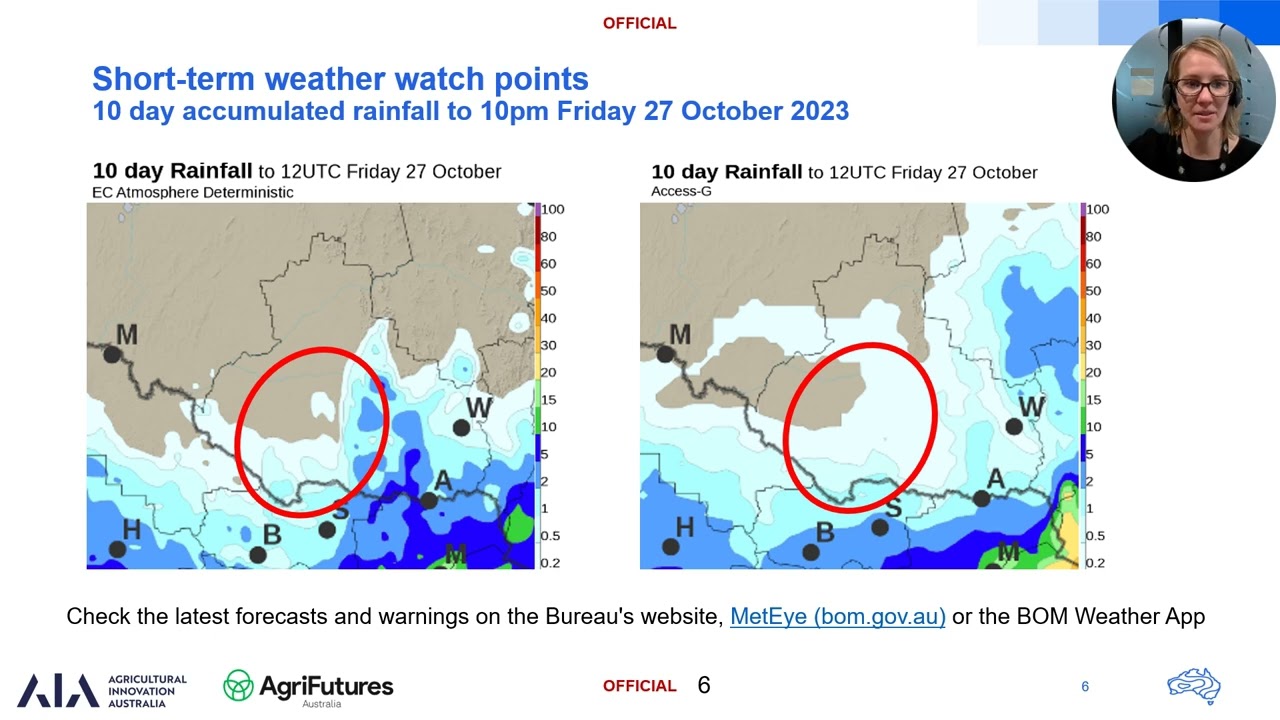 Australia Weather Rice Weather & Climate Briefing 19 October 2023
