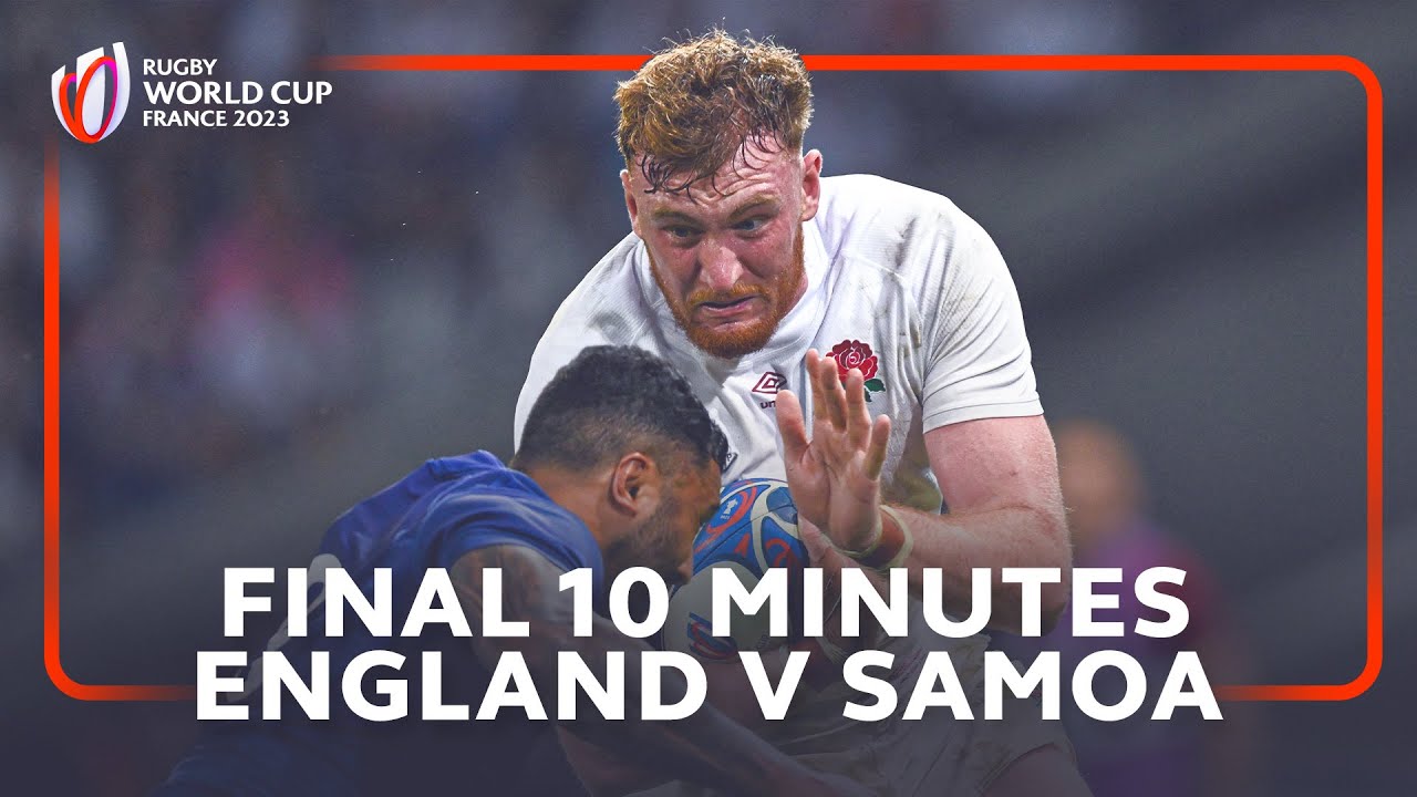 Relive a tense final last 734! England v Samoa Rugby World Cup
