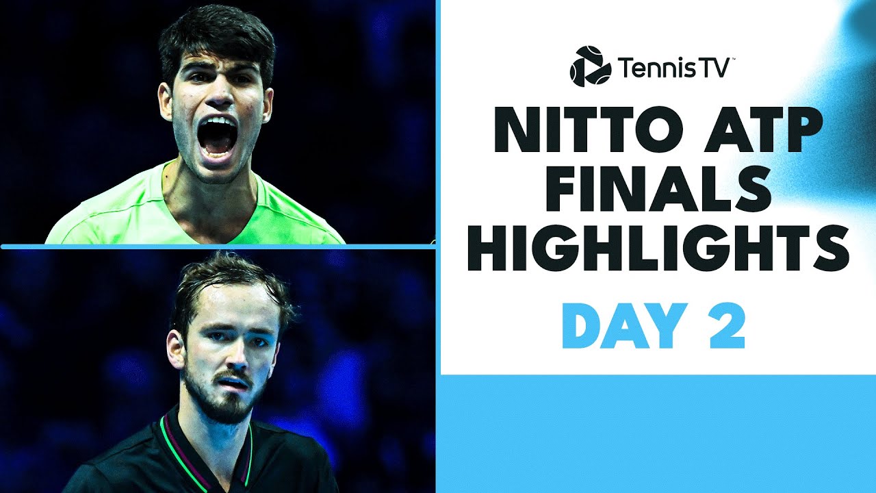 Medvedev Takes On Rublev; Alcaraz vs Zverev Nitto ATP Finals Day 2