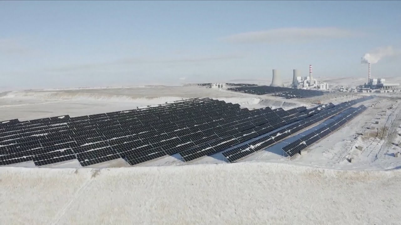 Panel Mining Solar panel field helps revegetate China's largest open mining ...
