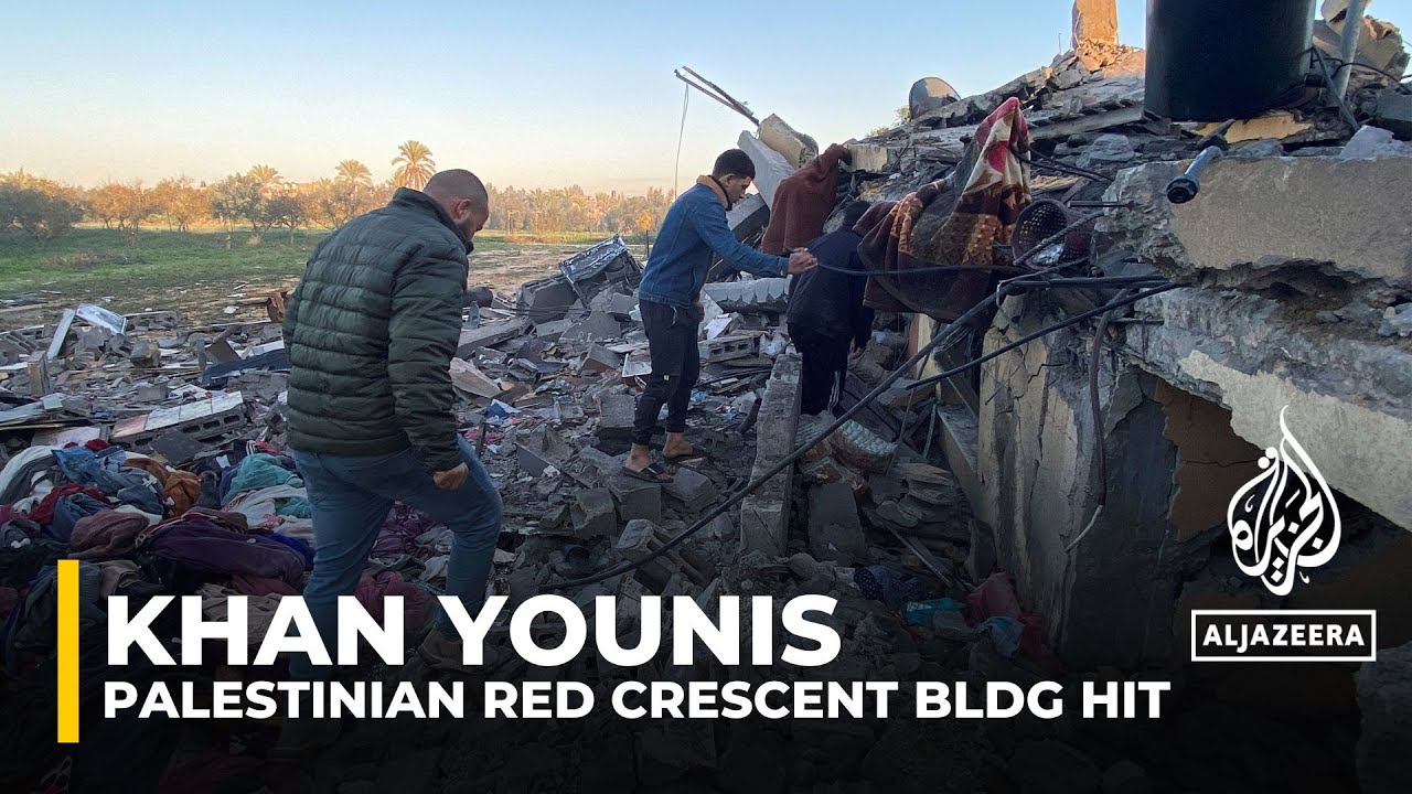 Palestinian Red Crescent Society headquarters hit in Khan Younis - The ...