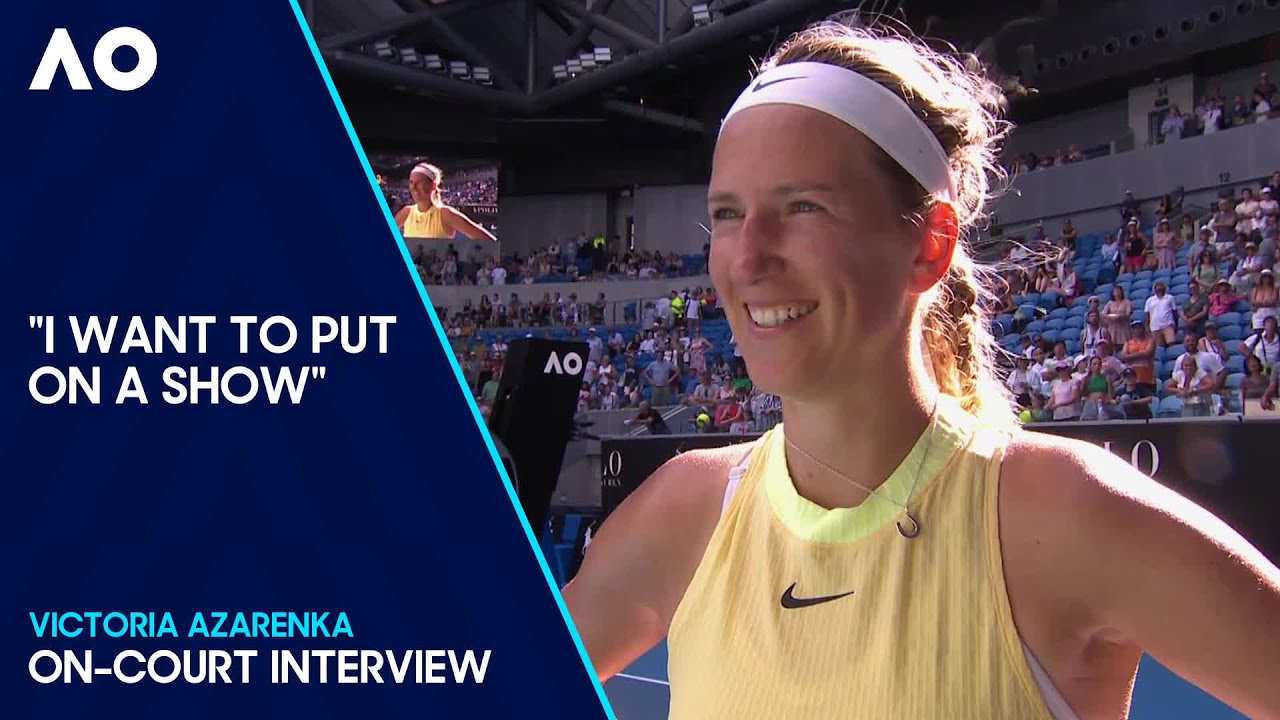 Victoria Azarenka On-Court Interview | Australian Open 2024 First Round ...