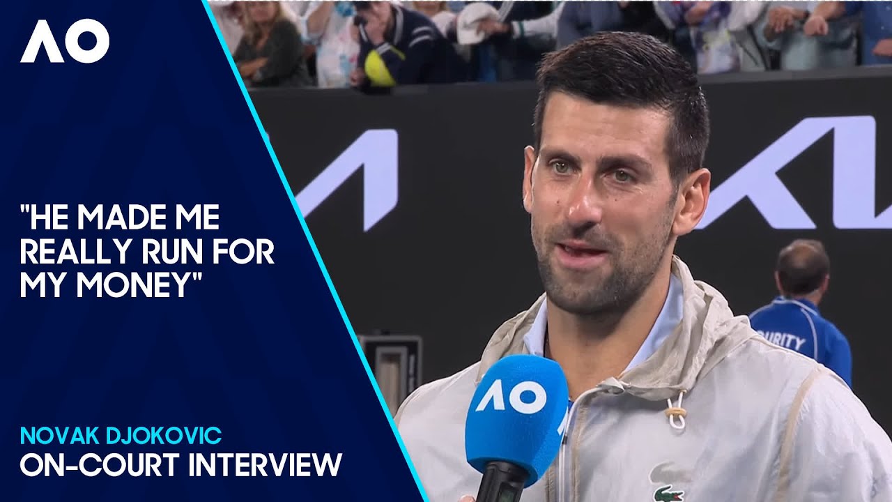 Novak Djokovic On-Court Interview | Australian Open 2024 First Round