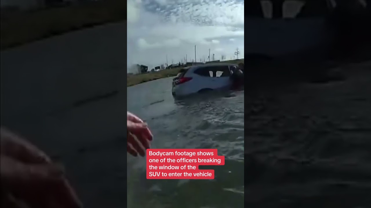 Family rescued from car in freezing water - The Global Herald